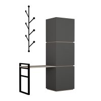 Έπιπλο εισόδου με κρεμάστρα Mello Megapap χρώμα ανθρακί 109x39x149εκ.