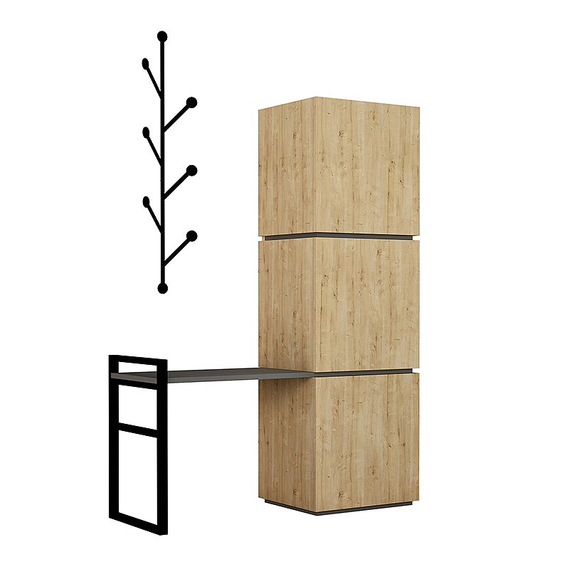 Έπιπλο εισόδου με κρεμάστρα Mello Megapap χρώμα sapphire oak 109x39x149εκ.