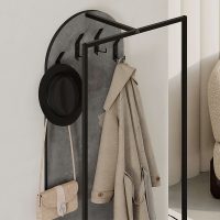 Έπιπλο εισόδου Archy Megapap χρώμα γκρι ρετρό 53x31,7x180εκ.