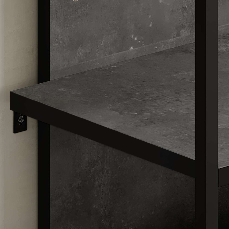 Έπιπλο εισόδου Archy Megapap χρώμα γκρι ρετρό 53x31,7x180εκ.