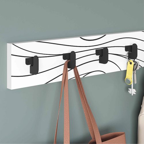 GP037-02051-1 Κρεμάστρα τοίχου Flow Megapap χρώμα λευκό 63x1,8x9,8εκ.