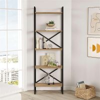 GP037-02251-1 Βιβλιοθήκη Dusan Megapap χρώμα sepet oak 58x30x175εκ.