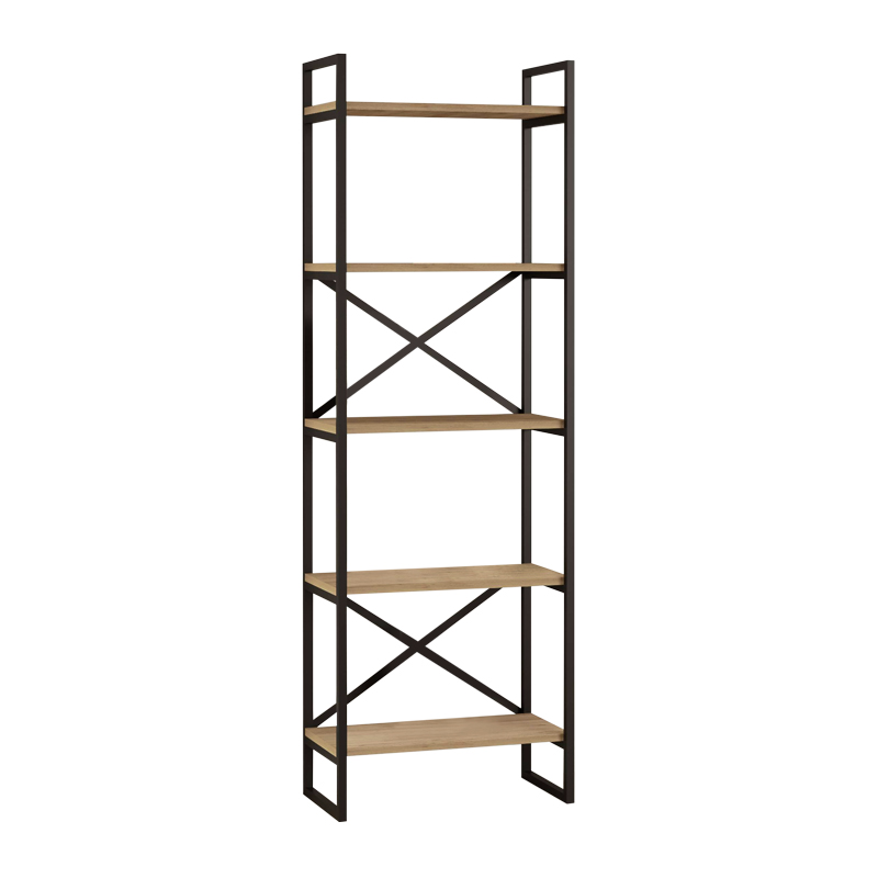 GP037-02251-2 Βιβλιοθήκη Dusan Megapap χρώμα sepet oak 58x30x175εκ.