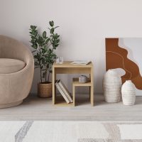 Τραπεζάκι βοηθητικό - Κομοδίνο Bon Megapap χρώμα sapphire oak 40x35x40εκ.