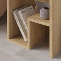 Τραπεζάκι βοηθητικό - Κομοδίνο Bon Megapap χρώμα sapphire oak 40x35x40εκ.
