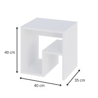 Τραπεζάκι βοηθητικό - Κομοδίνο Bon Megapap χρώμα sapphire oak 40x35x40εκ.