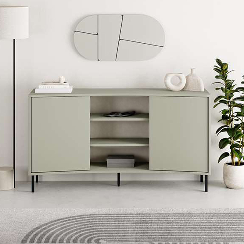 Μπουφές Frem Megapap χρώμα ash green 150x40x81εκ.