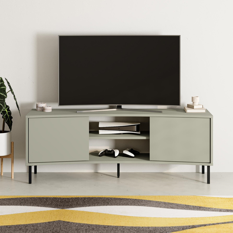 Έπιπλο τηλεόρασης Frem Megapap χρώμα ash green 150x40x55εκ.