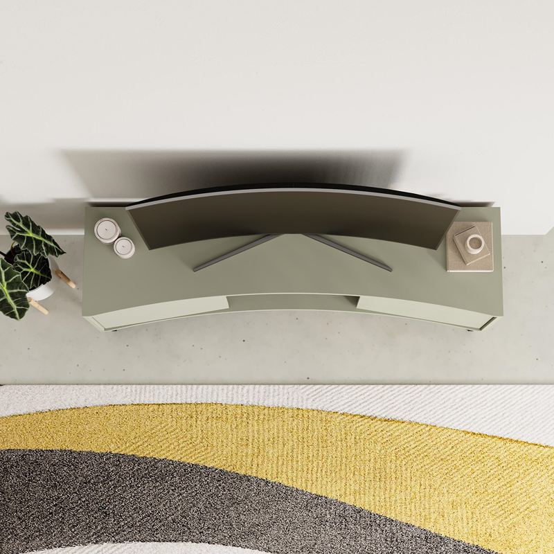 Έπιπλο τηλεόρασης Frem Megapap χρώμα ash green 150x40x55εκ.