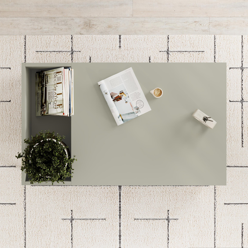 Τραπεζάκι σαλονιού Vena Megapap χρώμα ash green 100x60x42εκ.