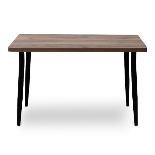 Τραπέζι Levico Megapap Mdf - μεταλλικό χρώμα καπνιστή καρυδιά 120x70x75εκ.