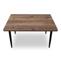 Τραπέζι Levico Megapap Mdf - μεταλλικό χρώμα καπνιστή καρυδιά 120x70x75εκ.