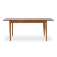Τραπέζι Adare Megapap μασίφ ξύλο-MDF επεκτεινόμενο χρώμα καρυδί 140/180x78x77εκ.