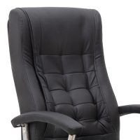 Καρέκλα γραφείου διευθυντική Vision Megapap από τεχνόδερμα χρώμα μαύρο 63x70x112/120εκ.