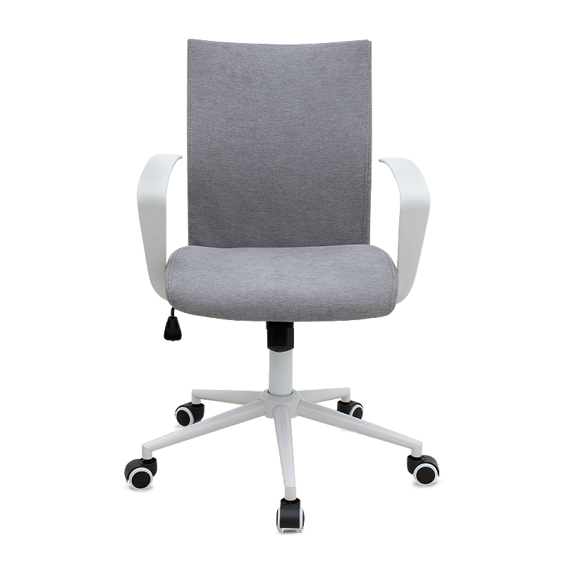 Καρέκλα γραφείου Berlin Megapap υφασμάτινη χρώμα γκρι - λευκό 64x63x89/96εκ.