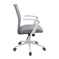 Καρέκλα γραφείου Berlin Megapap υφασμάτινη χρώμα γκρι - λευκό 64x63x89/96εκ.