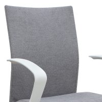 Καρέκλα γραφείου Berlin Megapap υφασμάτινη χρώμα γκρι - λευκό 64x63x89/96εκ.