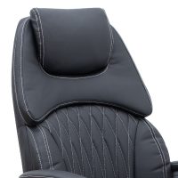 Καρέκλα γραφείου διευθυντική Duke Megapap από τεχνόδερμα χρώμα μαύρο 72x70x120/125εκ.