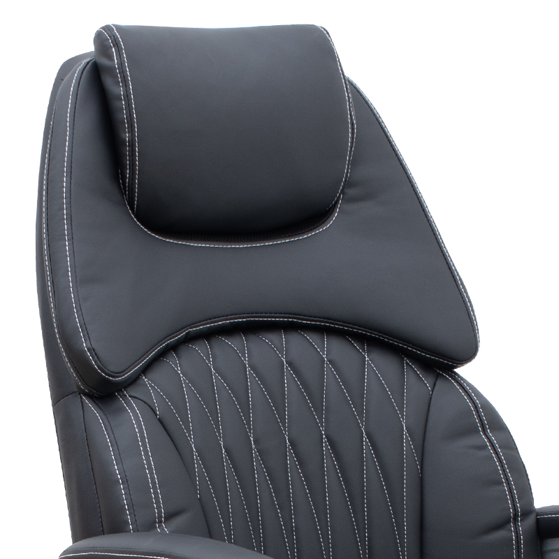 Καρέκλα γραφείου διευθυντική Duke Megapap από τεχνόδερμα χρώμα μαύρο 72x70x120/125εκ.