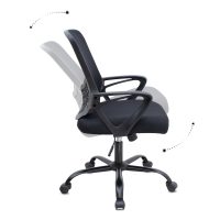 Καρέκλα γραφείου Freda Megapap με ύφασμα Mesh χρώμα μαύρο 65x65x90/100εκ.