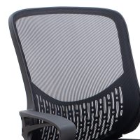 Καρέκλα γραφείου Freda Megapap με ύφασμα Mesh χρώμα μαύρο 65x65x90/100εκ.