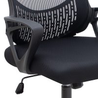Καρέκλα γραφείου Freda Megapap με ύφασμα Mesh χρώμα μαύρο 65x65x90/100εκ.