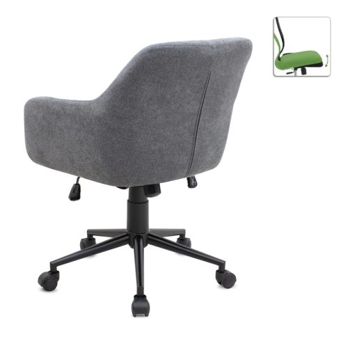 GP040-00211-1 Καρέκλα γραφείου Alice Megapap υφασμάτινη χρώμα γκρι 61x61x80/90εκ.