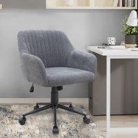 Καρέκλα γραφείου Alice Megapap υφασμάτινη χρώμα γκρι 61x61x80/90εκ.