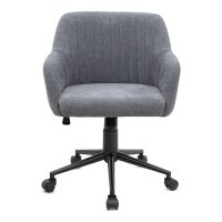 Καρέκλα γραφείου Alice Megapap υφασμάτινη χρώμα γκρι 61x61x80/90εκ.