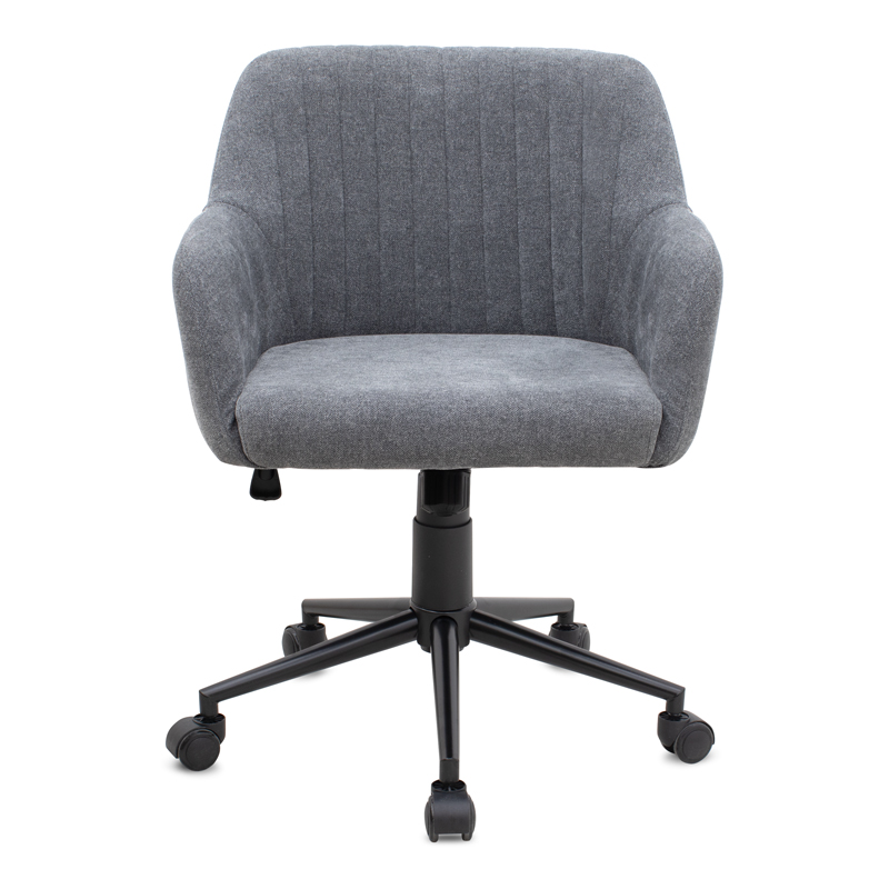 Καρέκλα γραφείου Alice Megapap υφασμάτινη χρώμα γκρι 61x61x80/90εκ.