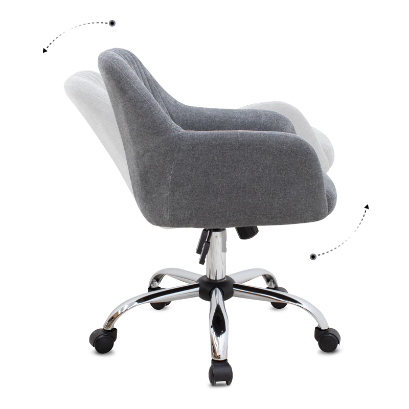 Καρέκλα γραφείου Lana Megapap υφασμάτινη χρώμα γκρι 61x61x80/90εκ.