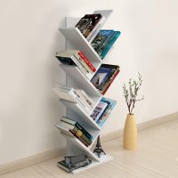 Βιβλιοθήκη Milton Megapap χρώμα λευκό 44x22x121εκ.