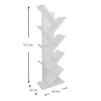 Βιβλιοθήκη Milton Megapap χρώμα λευκό 44x22x121εκ.