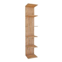 GP041-00102-3 Βιβλιοθήκη - Ραφιέρα τοίχου Ogden Megapap χρώμα pine oak 34,5x30x180εκ.