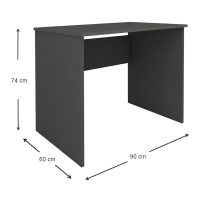 Γραφείο εργασίας Kalen Megapap χρώμα ανθρακί 90x60x74εκ.