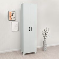 Ντουλάπα - Παπουτσοθήκη Lilly Megapap χρώμα λευκό 49x32x178εκ.