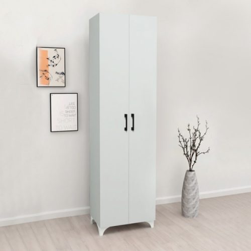 Ντουλάπα - Παπουτσοθήκη Lilly Megapap χρώμα λευκό 49x32x178εκ.