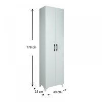 Ντουλάπα - Παπουτσοθήκη Lilly Megapap χρώμα λευκό 49x32x178εκ.