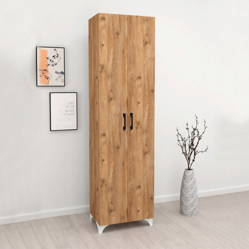 GP041-00152-1 Ντουλάπα - Παπουτσοθήκη Lilly Megapap χρώμα pine oak 49x32x178εκ.
