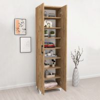 GP041-00152-2 Ντουλάπα - Παπουτσοθήκη Lilly Megapap χρώμα pine oak 49x32x178εκ.
