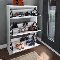 Παπουτσοθήκη Nave Megapap 18 ζευγών χρώμα λευκό 73,6x24x110εκ.