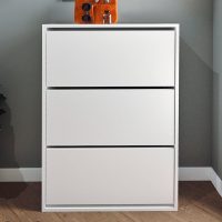 Παπουτσοθήκη Nave Megapap 18 ζευγών χρώμα λευκό 73,6x24x110εκ.