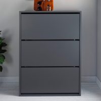 Παπουτσοθήκη Nave Megapap 18 ζευγών χρώμα ανθρακί 73,6x24x110εκ.