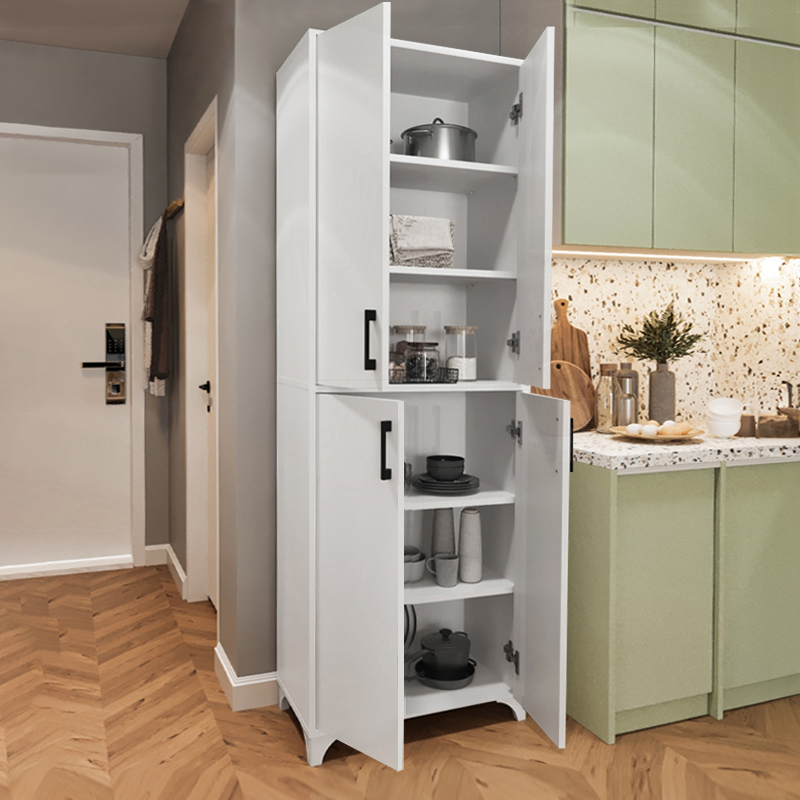 GP041-00371-1 Ντουλάπα κουζίνας/μπάνιου Charlie Megapap χρώμα λευκό 62,6x35,8x186εκ.