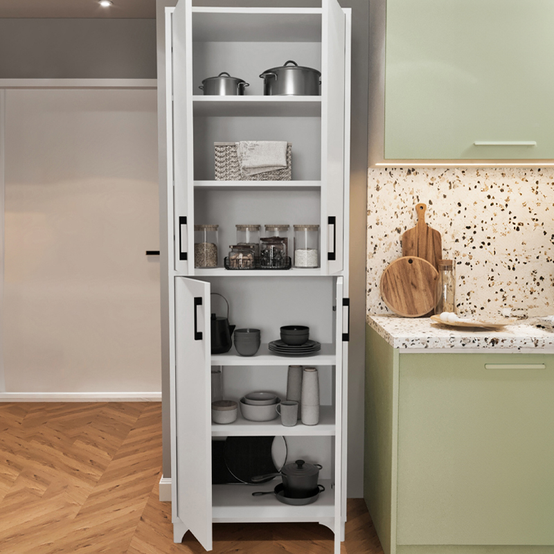 GP041-00371-2 Ντουλάπα κουζίνας/μπάνιου Charlie Megapap χρώμα λευκό 62,6x35,8x186εκ.