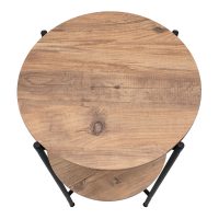 Τραπεζάκι βοηθητικό Argento Megapap χρώμα pine oak 43x43x60εκ.
