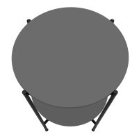 Τραπεζάκι βοηθητικό Argento Megapap χρώμα ανθρακί 43x43x60εκ.