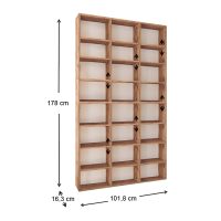 GP041-00452-3 Βιβλιοθήκη Fyodor Megapap χρώμα pine oak 102x16x178εκ.