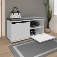 Παπουτσοθήκη Twain Megapap 8 ζευγών χρώμα λευκό 80x35x42εκ.