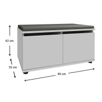 Παπουτσοθήκη Twain Megapap 8 ζευγών χρώμα λευκό 80x35x42εκ.